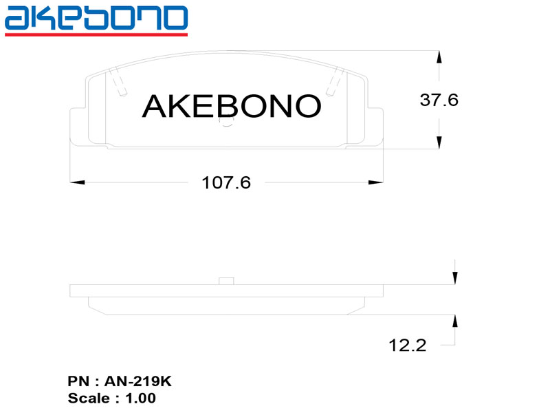 AKEBONO - Колодки тормозные зад MAZDA PREMACY GP# 99-05/FAMILIA BJ# 98-03/ MAZDA 6/ATENZA GG#/GY# 02-07