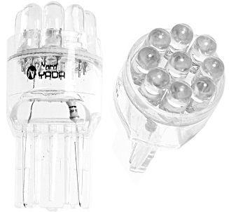 NORD YADA - Светодиод 12V T20 -7440(9LED)W21W белый 0.52W 32.4lm(габар. стоп.сигн д/яп.авт)TM NORD YADA