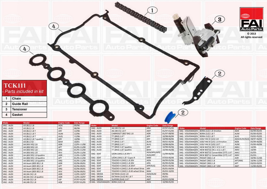 FAI AutoParts - Комплект цепи грм