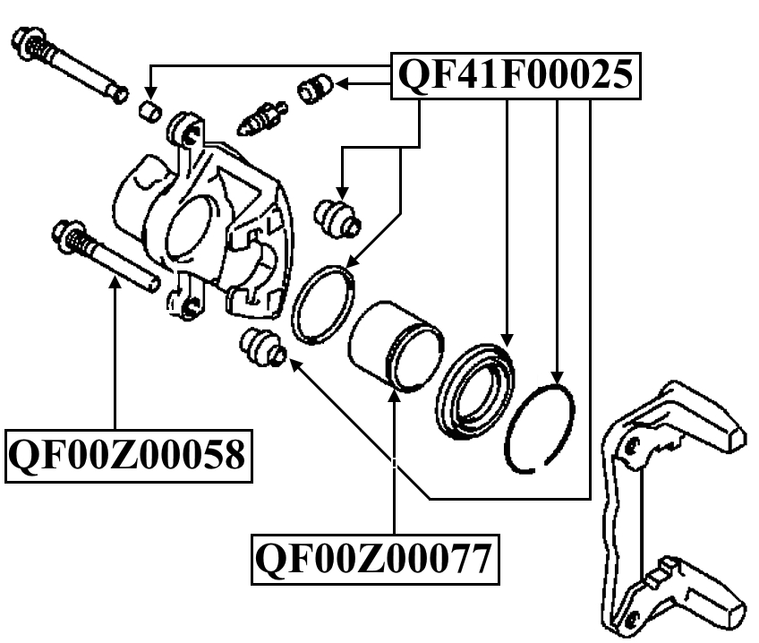 QUATTRO FRENI - Поршень суппорта