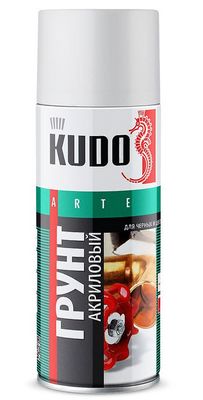 KUDO - Эмаль спрей KU-2101 Грунт универсальный акриловый (серый) 520 мл.