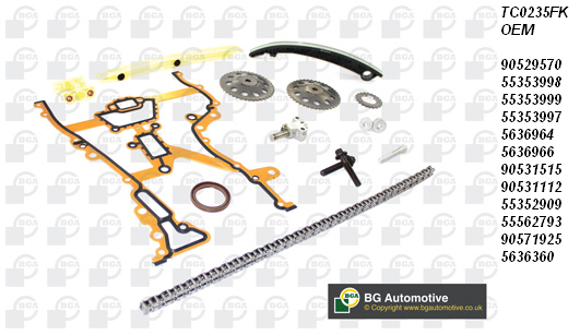 BGA - РЕМКОМПЛЕКТ ГРМ СО ЗВЕЗДОЧКАМИ OPL ASTRA G AGILA CORSA B C D TIGRA 1.0-1.4 (Z X10 12XE XEP L) 97-