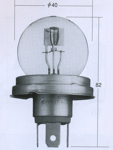 KOITO - Лампа головного света koito r2 12v 45/40w (уп. 1 шт.)