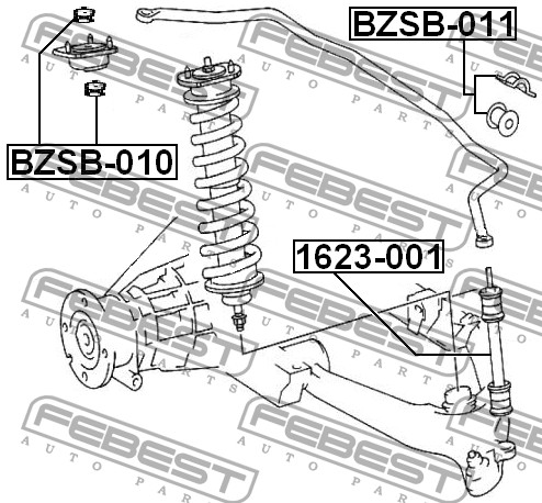FEBEST - САЙЛЕНТБЛОК ОПОРЫ АМОРТИЗАТОРА MERCEDES BENZ ML-CLASS 163 1998-2005