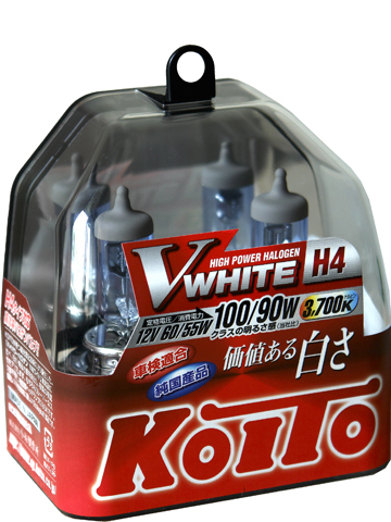 KOITO - А/лампы KOITO высокотемпературные H4 12V 60/55W 3700K к-т, пластик (Япония)
