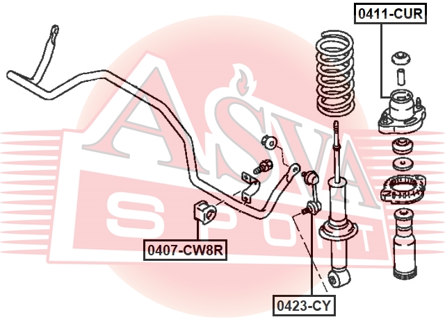 ASVA - Опора амортизатора MITSUBISHI LANCER
