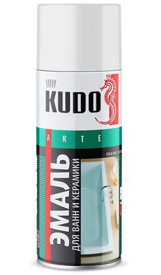 KUDO - Эмаль для ванн (белая) KU-1301 (520 мл/6 шт)