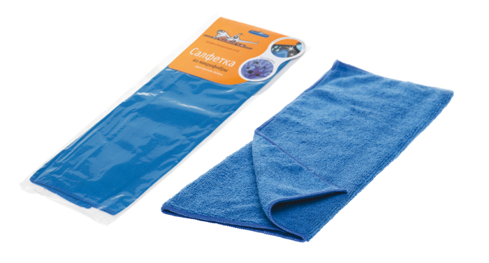 AIRLINE - Салфетка из микрофибры двухсторонняя синяя (35*40 см)
