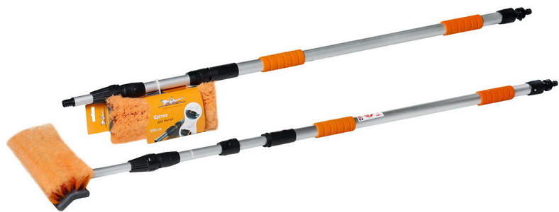 AIRLINE - Швабра с насадкой для шланга, щеткой 25см и телескопической ручкой 300см
