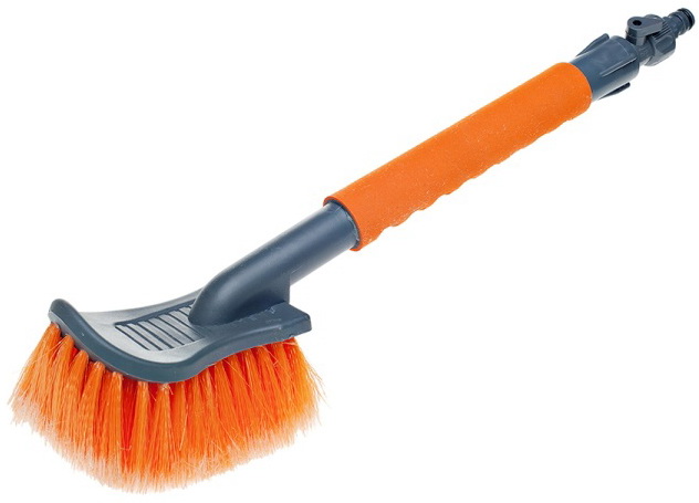 AIRLINE - Щетка для мытья с насадкой для шланга, с мягкой распушенной щетиной (40 см)