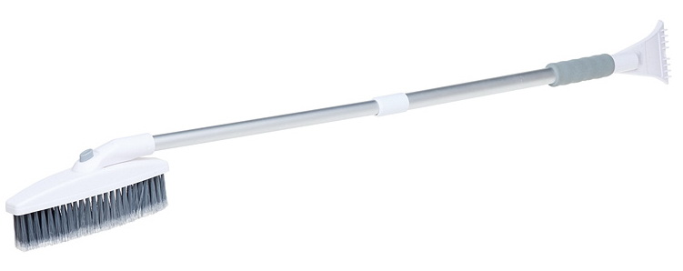 AIRLINE - Щетка от снега и льда с телескоп.рукояткой с мягкой распушённой щетиной  (113 см)