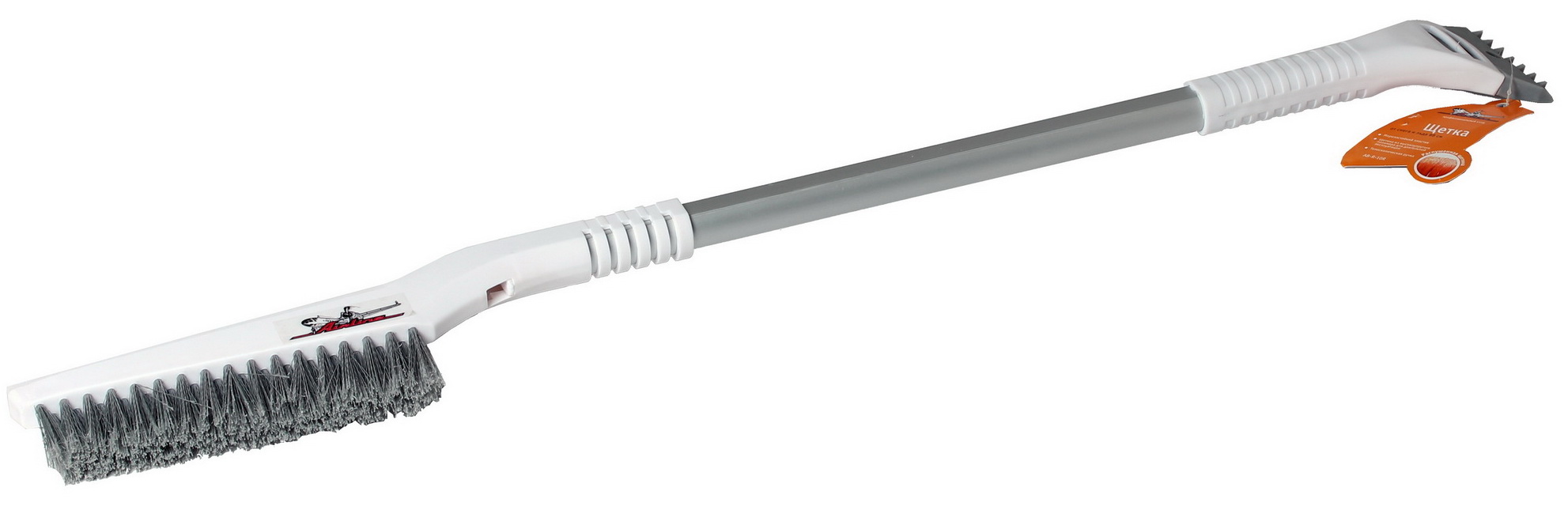 AIRLINE - Щетка от снега и льда с плоской телескоп.рукояткой с мягкой распушённой щетиной (88 см)