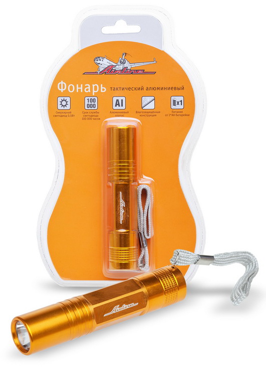 AIRLINE - Фонарь тактический аллюминиевый LEDx1