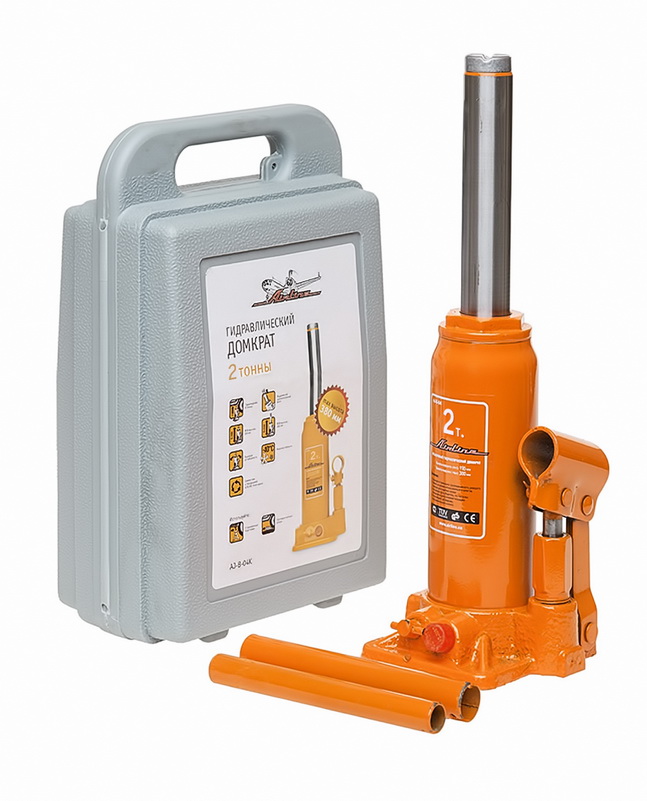 AIRLINE - Домкрат бутылочный 2т в кейсе (MIN - 165 мм, MAX - 315 мм)