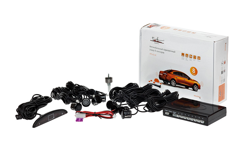 AIRLINE - Парковочный радар 8 датчиков, светодиодный экран