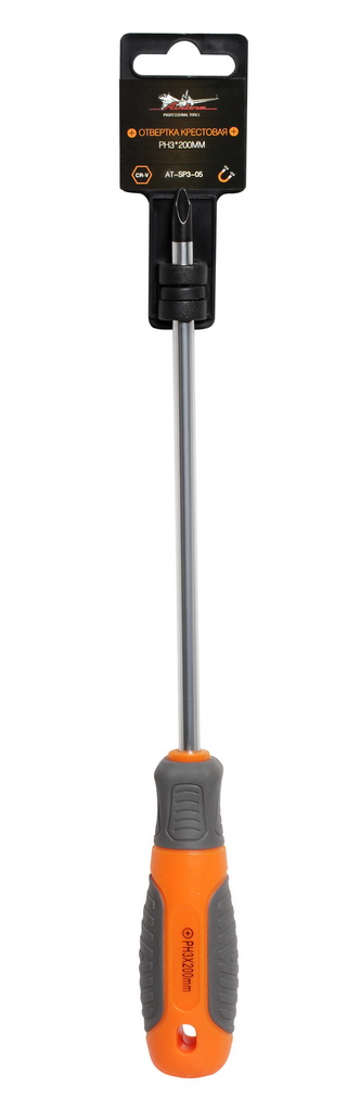 AIRLINE - Отвертка крестовая с эргономичной рукояткой PH3*200мм (AT-SP3-05)