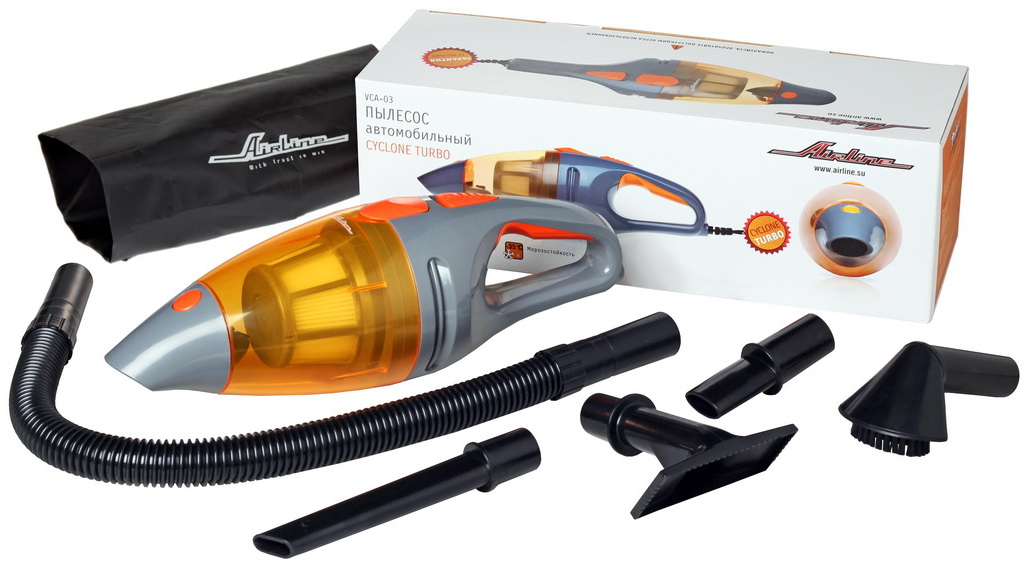 AIRLINE - Пылесос автомобильный CYCLONE TURBO (150Вт, 0,5л, 6 кПа)