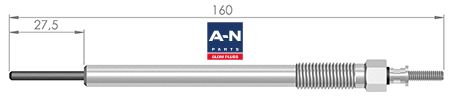 A-N Parts - Свеча накаливания TOYOTA COROLLA D-4D => 2007, AVENSIS 1.6-LAND CRUISER 200-RAV 4