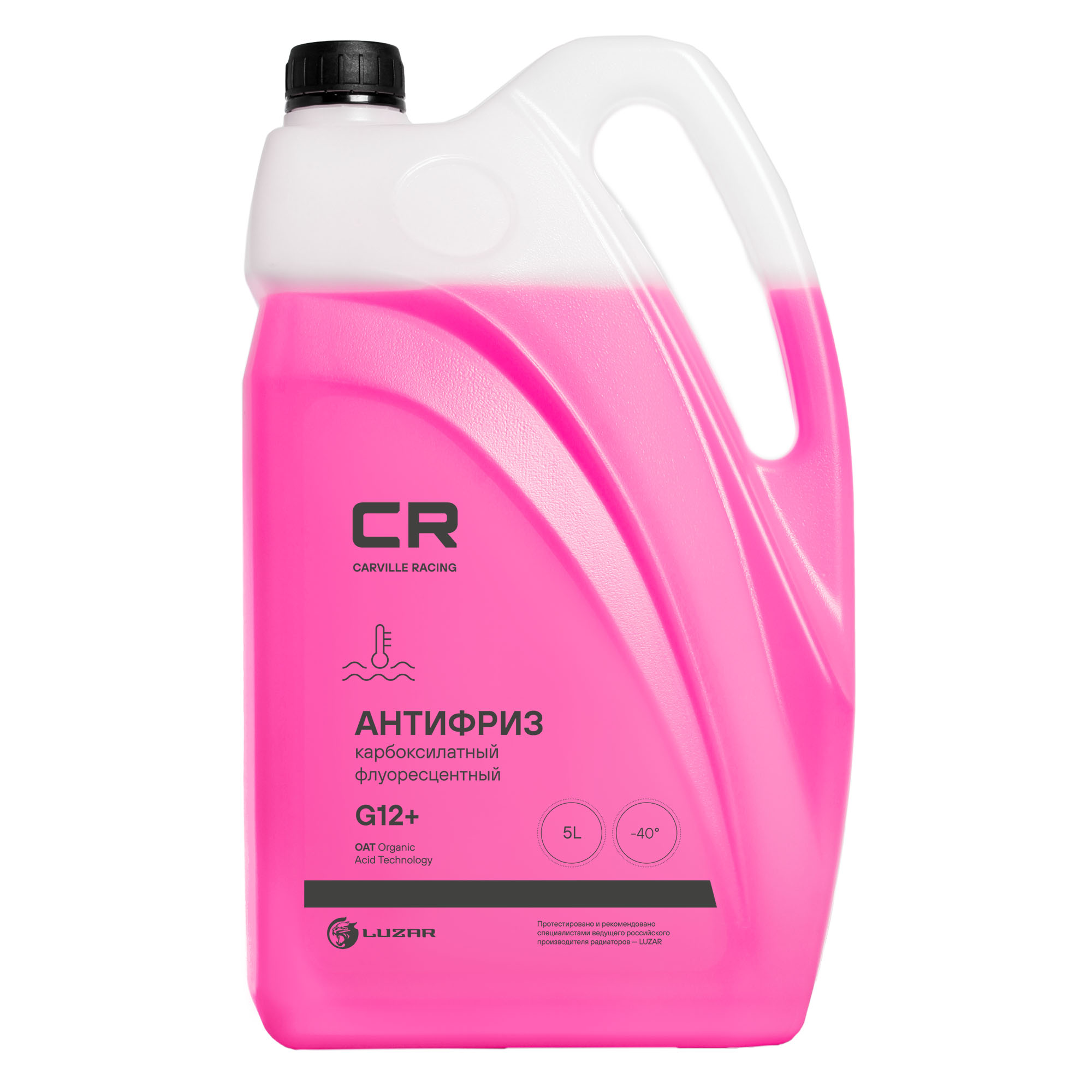CARVILLE RACING - Антифриз карбоксилатный флуор. -40°С, OAT, G12+, красн, готовый, 5л/5.36кг (L2018208)