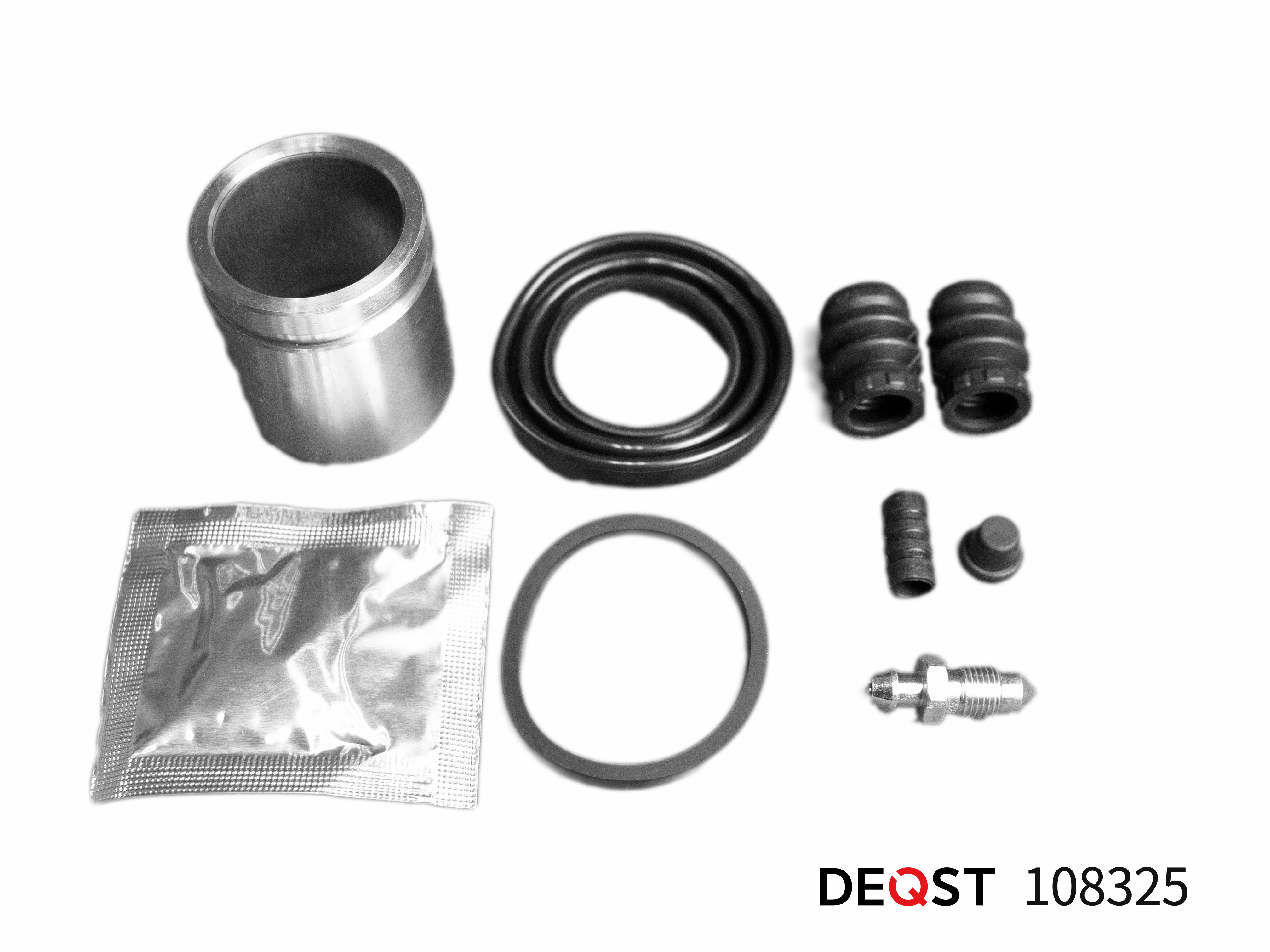 DEQST - Ремкомплект тормозного суппорта с поршнем заднего (Поршень O 43 mm, суппорт Mando). HYUNDAI Terracan 01-06, SSANGYONG Korando/Musso 97-06 / Rexton 02>