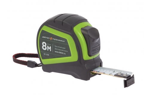 ДЕЛО ТЕХНИКИ - Рулетка с обрезиненным корпусом 8М