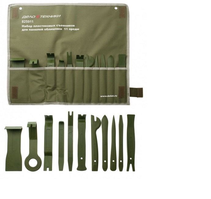 ДЕЛО ТЕХНИКИ - Набор пластиковых съемников для панелей облицовки, 11 пред.