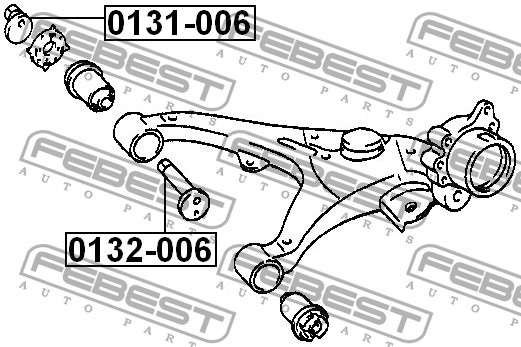 FEBEST - ГАЙКА С ЭКСЦЕНТРИКОМ (TOYOTA GRANVIA/GRAND HIACE KCH1#/RCH11/VCH1#/VCH2# 1995-2005) FEBEST