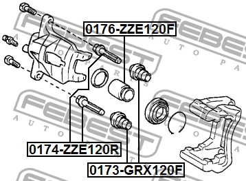 FEBEST - ВТУЛКА НАПРАВЛЯЮЩАЯ СУППОРТА ТОРМОЗНОГО ПЕРЕДНЕГО (TOYOTA MARK 2/CHASER/CRESTA GX100 1996-2001) FEBE