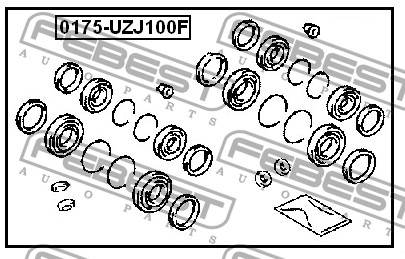 FEBEST - РЕМКОМПЛЕКТ СУППОРТА ТОРМОЗНОГО ПЕРЕДНЕГО (TOYOTA LAND CRUISER 100 HDJ101/UZJ100 1998-2007) FEBEST