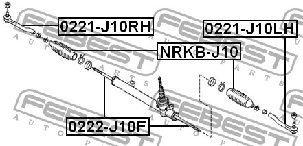 FEBEST - ТЯГА РУЛЕВАЯ (NISSAN QASHQAI J10F 2006-) FEBEST