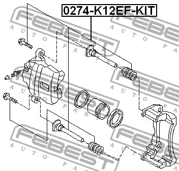 FEBEST - ВТУЛКА НАПРАВЛЯЮЩАЯ СУППОРТА ТОРМОЗНОГО ЗАДНЕГО