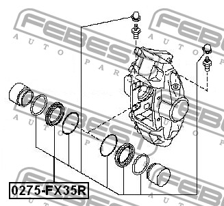 FEBEST - РЕМКОМПЛЕКТ СУППОРТА ТОРМОЗНОГО ЗАДНЕГО (NISSAN MURANO Z50 2002-2007) FEBEST
