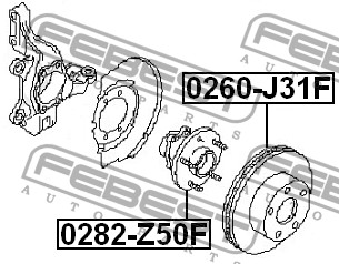 FEBEST - СТУПИЦА ПЕРЕДНЯЯ (NISSAN MURANO Z50 2002-2007) FEBEST