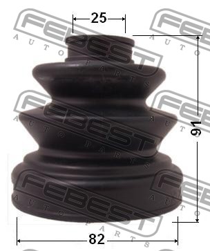 FEBEST - ПЫЛЬНИК ШРУС ВНУТРЕННИЙ (82x91x25) КОМПЛЕКТ (MITSUBISHI PAJERO II V14W-V55W 1991-2004) FEBEST