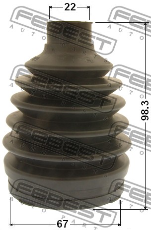 FEBEST - ПЫЛЬНИК ШРУС НАРУЖНЫЙ (67X98,3X22) КОМПЛЕКТ