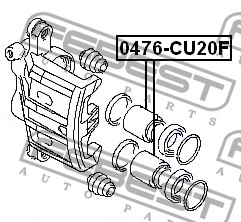 FEBEST - ПОРШЕНЬ СУППОРТА ТОРМОЗНОГО ПЕРЕДНЕГО (MITSUBISHI OUTLANDER CU# 2002-2006) FEBEST