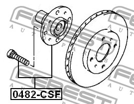 FEBEST - СТУПИЦА ПЕРЕДНЯЯ (MITSUBISHI LANCER CS 2000-2009) FEBEST