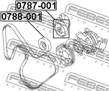 FEBEST - РОЛИК ОБВОДНОЙ (SUZUKI GRAND VITARA/ESCUDO SQ416/SQ420/SQ625 1998-2006) FEBEST