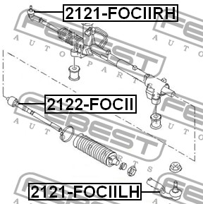 FEBEST - НАКОНЕЧНИК РУЛЕВОЙ ЛЕВЫЙ (FORD FOCUS II 2004-2008) FEBEST