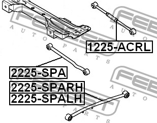 FEBEST - ТЯГА ЗАДНЯЯ ПРОДОЛЬНАЯ ПРАВАЯ (KIA SPECTRA 2004-) FEBEST