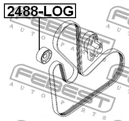FEBEST - РОЛИК ОБВОДНОЙ (MITSUBISHI CARISMA DA 1995-2003) FEBEST