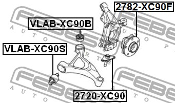 FEBEST - ОПОРА ШАРОВАЯ ПЕРЕДНЕГО НИЖНЕГО РЫЧАГА (VOLVO XC90 2003-) FEBEST