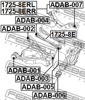 FEBEST - САЙЛЕНБЛОК ЗАДНЕГО НИЖНЕГО РЫЧАГА (AUDI A6 AVANT (4F5) 2005-) FEBEST