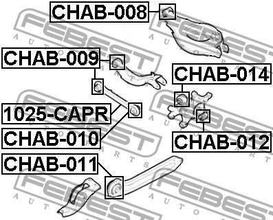 FEBEST - САЙЛЕНБЛОК ЗАДНЕЙ ТЯГИ (CHEVROLET CAPTIVA (C100) 2007-) FEBEST