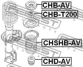 FEBEST - ПОДШИПНИК ОПОРЫ ПЕРЕДНЕГО АМОРТИЗАТОРА CHEVROLET AVEO SEDAN 2004-2006 [MEX]