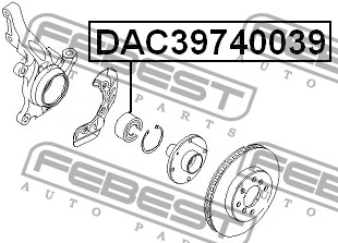 FEBEST - ПОДШИПНИК СТУПИЧНЫЙ ПЕРЕДНИЙ (39x74x39) (CHEVROLET LACETTI/OPTRA (J200) 2003-2008) FEBEST