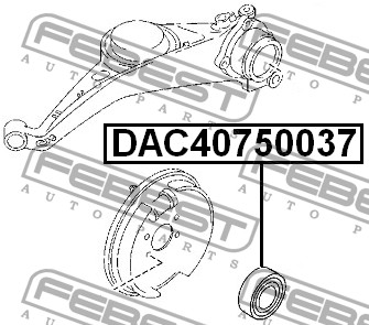 FEBEST - ПОДШИПНИК СТУПИЧНЫЙ ЗАДНИЙ (40x75x37) (MAZDA TRIBUTE EP 2000-2007) FEBEST