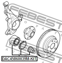 FEBEST - ПОДШИПНИК СТУПИЧНЫЙ ПЕРЕДНИЙ (45X86X39) OPEL VIVARO 2001-