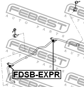 FEBEST - Втулка заднего стабилизатора d20 комплект