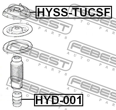 FEBEST - ОТБОЙНИК ПЕРЕДНЕГО АМОРТИЗАТОРА (HYUNDAI TUCSON 2004-2010) FEBEST